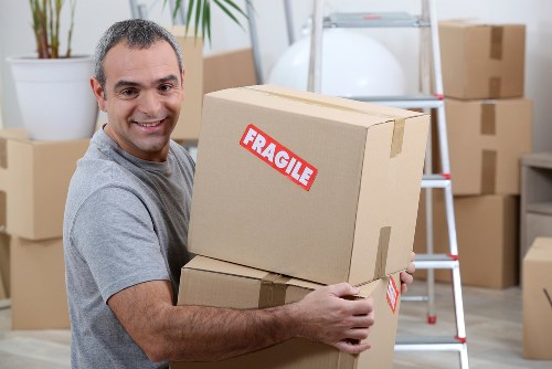 Removal van and packed boxes for house removals in Belvedere