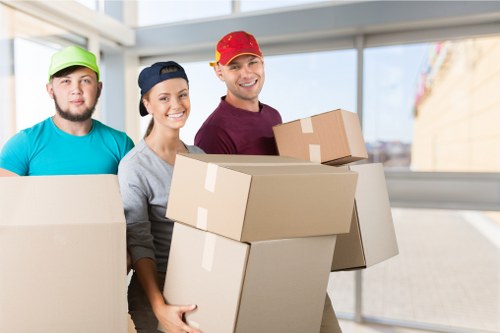 Unpacking boxes in a new Belvedere apartment