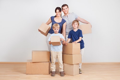 Local removals team transporting furniture in Belvedere